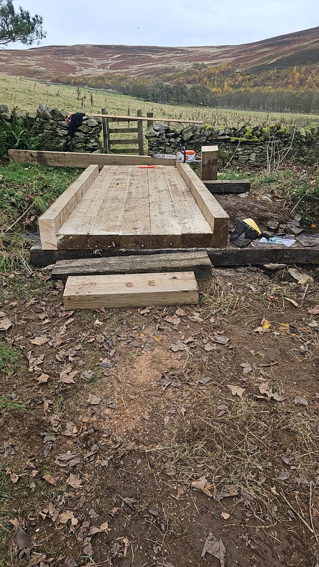 During - Timber bridge